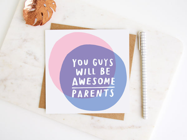 Awesome Parents Greetings Card