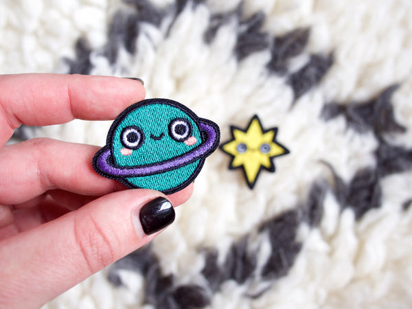 Mini Planet Iron-On Embroidered Patch